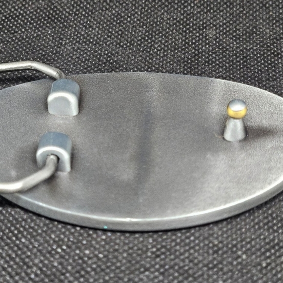 Grateful Dead "Go To Heaven" 13 Point Lightening Bolt Silver Tone Belt Buckle - Picture 3 of 3